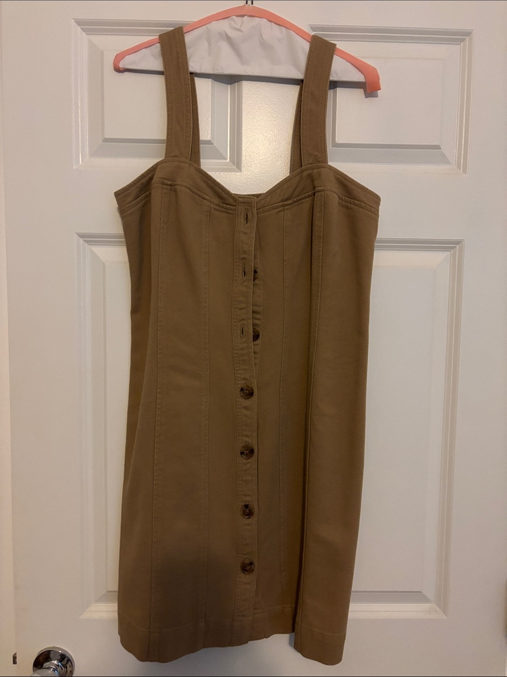 Banana Republic Tan Button-Front Mini Dress